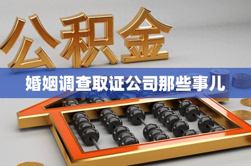 南长婚姻调查取证公司那些事儿