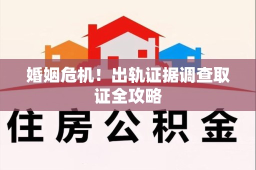 南长婚姻危机！出轨证据调查取证全攻略