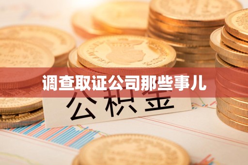 南长调查取证公司那些事儿