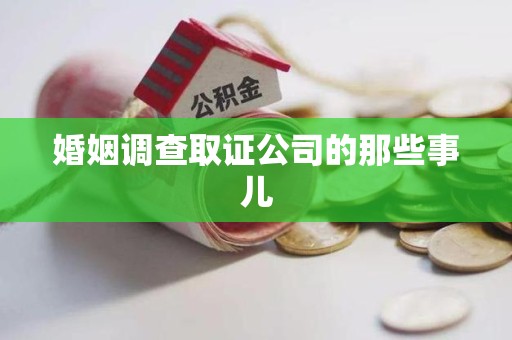 南长婚姻调查取证公司的那些事儿