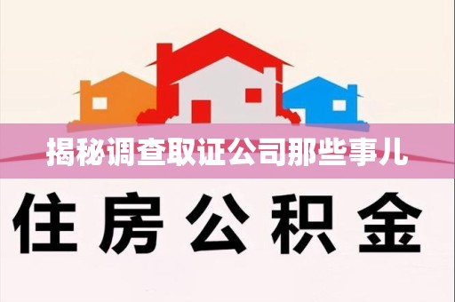 南长揭秘调查取证公司那些事儿