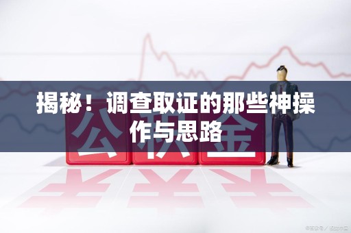 南长揭秘！调查取证的那些神操作与思路