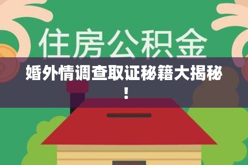 南长婚外情调查取证秘籍大揭秘！
