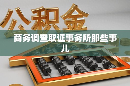 南长商务调查取证事务所那些事儿