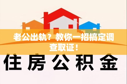 南长老公出轨？教你一招搞定调查取证！