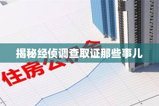 南长揭秘经侦调查取证那些事儿